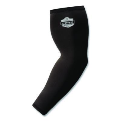 ergodyne Chill-Its 6691 Cooling Arm Sleeves with Box-Handling Grip, Polyester/Spandex, Medium, Black, Pair (12387)