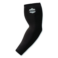 ergodyne Chill-Its 6691 Cooling Arm Sleeves with Box-Handling Grip, Polyester/Spandex, X-Large, Black, Pair (12389)