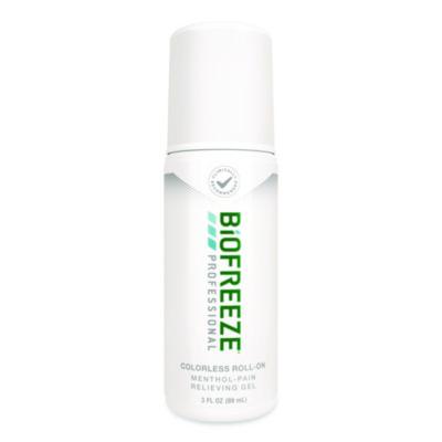 BIOFREEZE Professional Colorless Roll-On Topical Analgesic Pain Reliever, 3 oz Roll-On (420412)