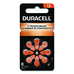 Duracell Hearing Aid Battery, #13, 8/Pack (DA13B8ZM09)