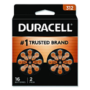 Duracell Hearing Aid Battery, #312, 16/Pack (DA312B16ZM09)