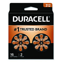 Duracell Hearing Aid Battery, #312, 16/Pack (DA312B16ZM09)