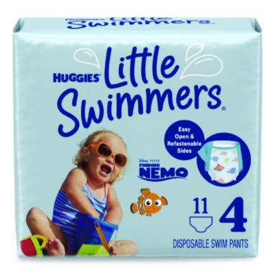 Huggies Little Swimmers, Size 4, 24 lbs to 34 lbs, 11/Pack, 8 Packs/Carton (18342)