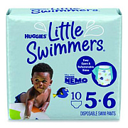 Huggies Little Swimmers, Size 5-6, 32 lbs and Up, 10/Pack, 8 Packs/Carton (18345)
