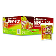 Gold Medal Mega Pop Popcorn, Butter, 8 oz Bag, 36 Bags/Carton (2836)