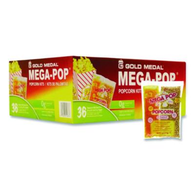Gold Medal Mega Pop Popcorn, Butter, 8 oz Bag, 36 Bags/Carton (2836)