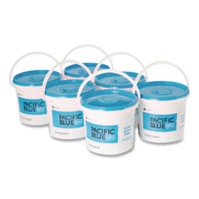 Georgia Pacific Professional Pacific Blue Select Surface System Bucket, 7.8 x 7.8 x 7, White/Blue, 6/Carton (54006)