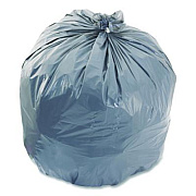 Heritage Linear Low-Density Can Liners, 45 gal, 1.1 mil, 40" x 46", Gray, Flat Pack, 125/Carton (2597604)