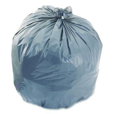 Heritage Linear Low-Density Can Liners, 45 gal, 1.1 mil, 40" x 46", Gray, Flat Pack, 125/Carton (2597604)