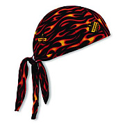 ergodyne Chill-Its 6615 High-Performance Bandana Doo Rag with Terry Cloth Sweatband, One Size Fits Most, Flames (12485)