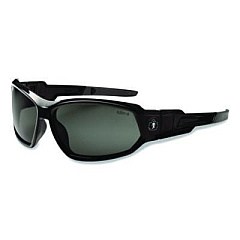 ergodyne Skullerz Loki Safety Glasses/Goggles, Black Full Frame, Smoke Dual Lens (56030)