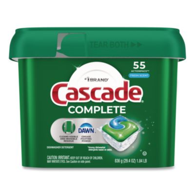 Cascade Complete ActionPacs, Fresh Scent, 55/Pack (97720)