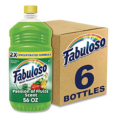 Fabuloso Multi-use Cleaner, Passion Fruit Scent, 56 oz, Bottle, 6/Carton (53043)