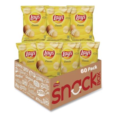 Lay's Regular Potato Chips, 1.5 oz Bag, 64/Carton (FRI44359)