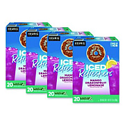 The Original Donut Shop ICED Refreshers K-Cup Pods, Mango Dragonfruit Lemonade, 20/Box, 4 Boxes/Carton (0532CT)