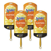 Swiffer Heavy Duty Dusters Starter Kit, 6" Handle with Two Disposable Dusters, 4 Kits/Carton (08109)