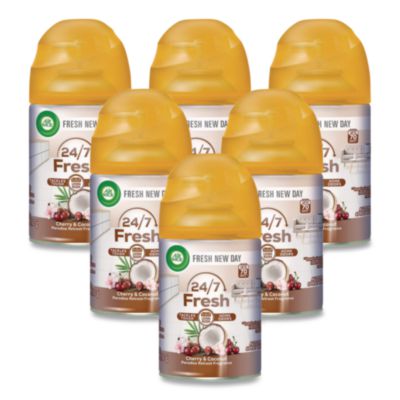 Air Wick Freshmatic Life Scents Ultra Refill, Cherry and Coconut Paradise Retreat, 5.89 oz Aerosol Spray, 6/Carton (91099)