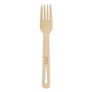 World Centric Bamboo Cutlery, Fork, Paper, Natural, 2,000/Carton (FOBB67)