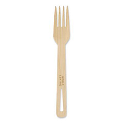 World Centric Bamboo Cutlery, Fork, Paper, Natural, 2,000/Carton (FOBB67)
