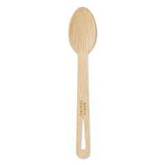World Centric Bamboo Cutlery, Spoon, Paper, Natural, 2,000/Carton (SPBB67)
