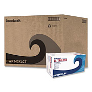 Boardwalk General-Purpose Latex Gloves, Powder-Free, X-Large, 4.4 mil Thick, 9.5" Long, Natural, 100/Box, 10 Boxes/Carton (345XLCT)
