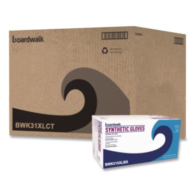Boardwalk Powder-Free Synthetic Vinyl Gloves, X-Large, 4 mil Thick, 9.5" Long, Cream, 100/Box, 10 Boxes/Carton (315XLCT)