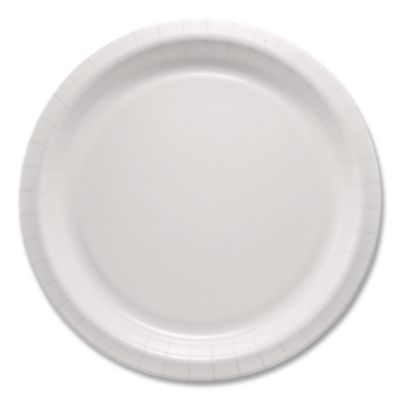 SOLO Compostable Paper Dinnerware, ProPlanet Seal, Plate, 10" dia, White, 500/Carton (HP10W)