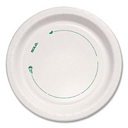 SOLO Compostable Paper Dinnerware, ProPlanet Seal, Plate, 8.5" dia, White, 500/Carton (MP9PLANET)