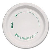 SOLO Compostable Paper Dinnerware, ProPlanet Seal, Plate, 6" dia, White, 1,000/Carton (MP6PLANET)