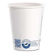 SOLO Recycled Content PCF Paper Hot Cups, ProPlanet Seal, 10 oz, White/Blue, 1,000/Carton (370RCPLANET)