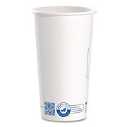 SOLO Recycled Content PCF Paper Hot Cups, ProPlanet Seal, 20 oz, White/Blue, 600/Carton (420RCPLANET)