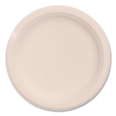 Dart Compostable Molded Fiber Dinnerware, ProPlanet Seal, Plate, 6" dia, Natural, 1,000/Carton (6FBRP1)