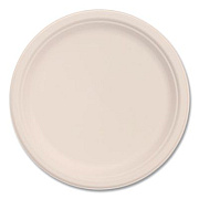 Dart Compostable Molded Fiber Dinnerware, ProPlanet Seal, Plate, 9" dia, Natural, 500/Carton (9FBRP1)