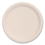 Dart Compostable Molded Fiber Dinnerware, ProPlanet Seal, Plate, 10.2" dia, Natural, 500/Carton (10FBRP1)