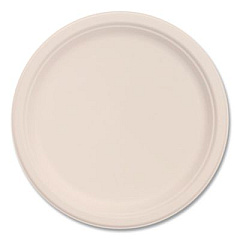 Dart Compostable Molded Fiber Dinnerware, ProPlanet Seal, Plate, 10.2" dia, Natural, 500/Carton (10FBRP1)