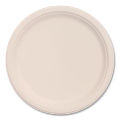 Dart Compostable Molded Fiber Dinnerware, ProPlanet Seal, Plate, 10.2" dia, Natural, 500/Carton (10FBRP1)