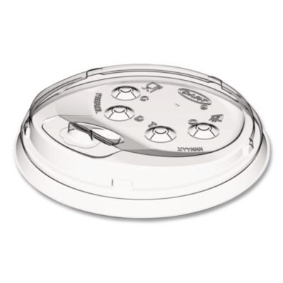 Dart Prima Strawless Plastic Lids, Fits 30 oz to 32 oz Cold Cups, Clear, 100/Sleeve, 12 Sleeves/Carton (P3032RSL)