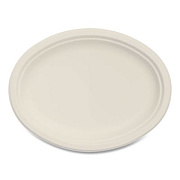 Dart Compostable Molded Fiber Dinnerware, ProPlanet Seal, Platter, 10" Diameter, Natural, 500/Carton (10FBRPLR1)