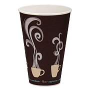 SOLO Thermoguard Insulated Paper Hot Cups, 16 oz, Steam Print Design, 600/Carton (DWTG16ST)