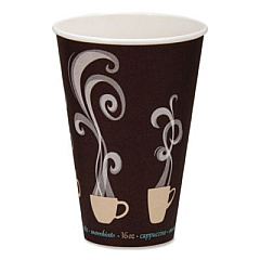SOLO Thermoguard Insulated Paper Hot Cups, 16 oz, Steam Print Design, 600/Carton (DWTG16ST)