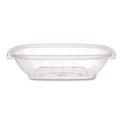 Dart Square Plastic Bowls, 32 oz, 5 x 5 x 1.49, Clear, Plastic, 63 Bowls/Sleeve, 4 Sleeves/Carton (C32SB)