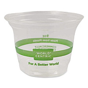 World Centric PLA Clear Cold Cups, 9 oz, Plastic, Clear, 1,000/Carton (CPCS9Q)