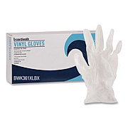 Boardwalk Exam Vinyl Gloves, Powder-Free, X-Large, 3.6 mil Thick, 9.5" Long, Clear, 100/Box (361XLBX)