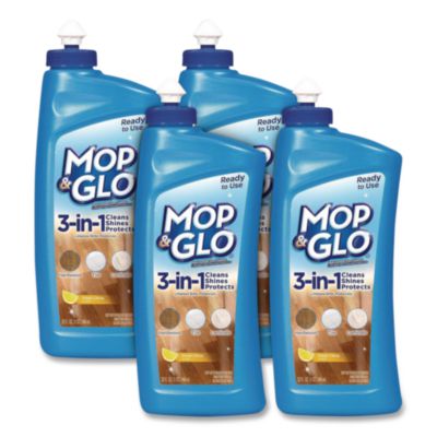 MOP & GLO Ready to Use Multi-Surface Floor Cleaner, Fresh Citrus Scent, 32 oz Bottle, 4/Carton (98563CT)