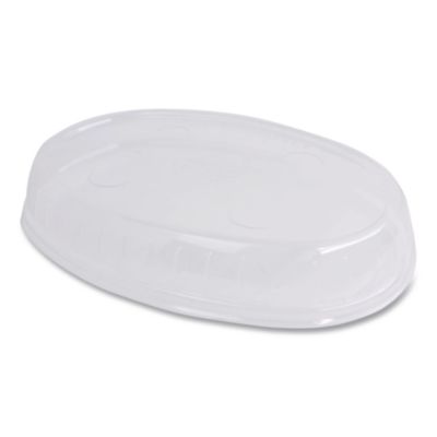 World Centric PLA Lids for Fiber Burrito Bowls, 9.7" Diameter, Clear, Plastic, 300/Carton (BOLCSUBB)