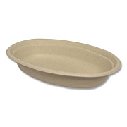 World Centric Fiber Bowls, Burrito Bowl, 18 oz, 8 x 5.3 x 1.6, Natural, Paper, 400/Carton (BOSCUBBSLFP)