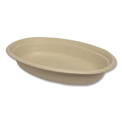 World Centric Fiber Bowls, Burrito Bowl, 18 oz, 8 x 5.3 x 1.6, Natural, Paper, 400/Carton (BOSCUBBSLFP)