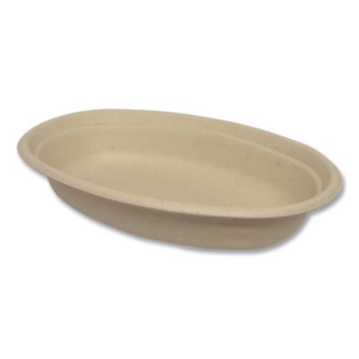 World Centric Fiber Bowls, Burrito Bowl, 18 oz, 8 x 5.3 x 1.6, Natural, Paper, 400/Carton (BOSCUBBSLFP)