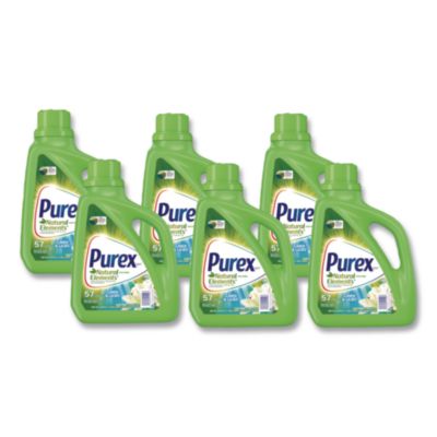 Purex Ultra Natural Elements HE Liquid Detergent, Linen and Lilies, 75 oz Bottle, 6/Carton (01120CT)