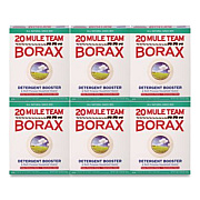 Dial 20 Mule Team Borax All Laundry Booster, Powder, 4 lb Box, 6 Boxes/Carton (00201)